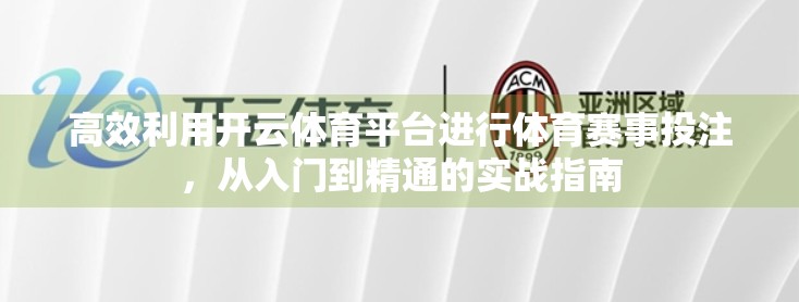 高效利用开云体育平台进行体育赛事投注，从入门到精通的实战指南