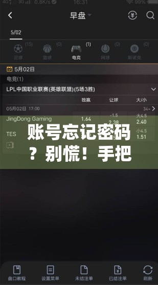 账号忘记密码？别慌！手把手教你找回开云体育网页版账号密码