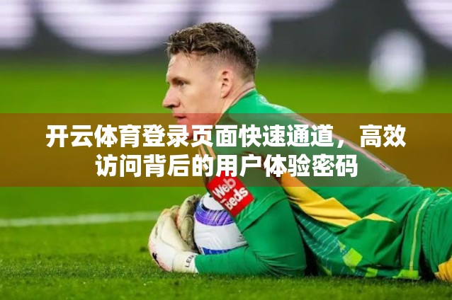 开云体育登录页面快速通道，高效访问背后的用户体验密码