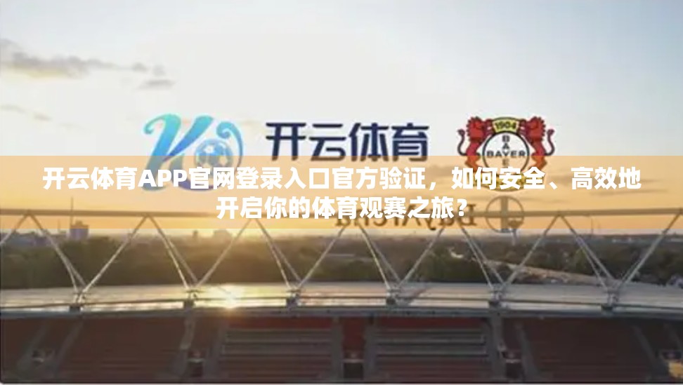 开云体育APP官网登录入口官方验证，如何安全、高效地开启你的体育观赛之旅？