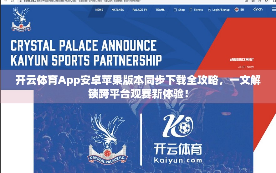 开云体育App安卓苹果版本同步下载全攻略，一文解锁跨平台观赛新体验！