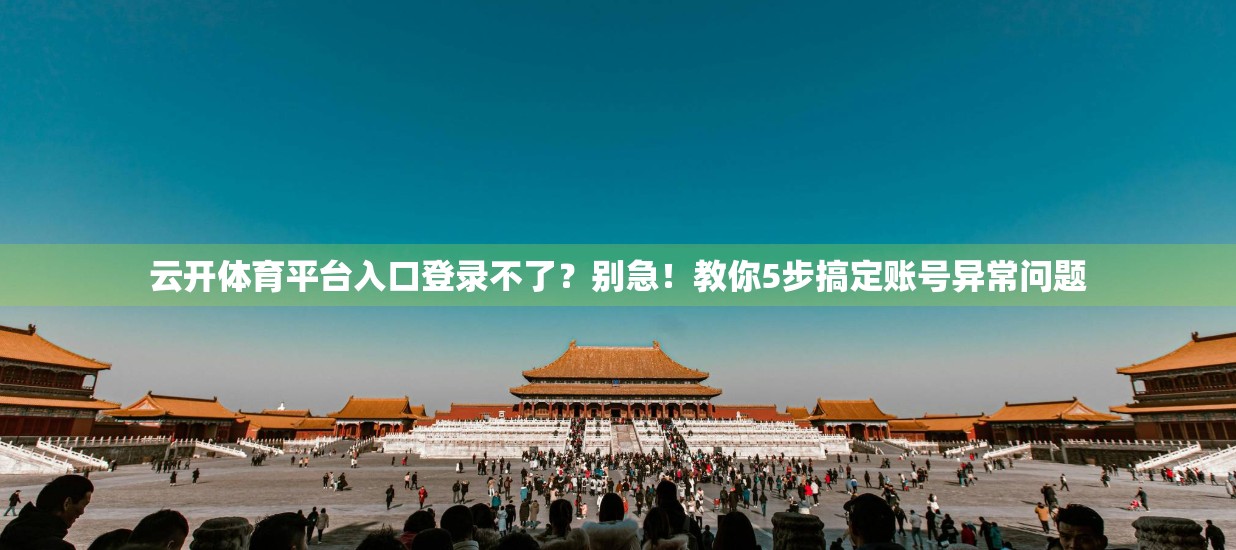 云开体育平台入口登录不了？别急！教你5步搞定账号异常问题